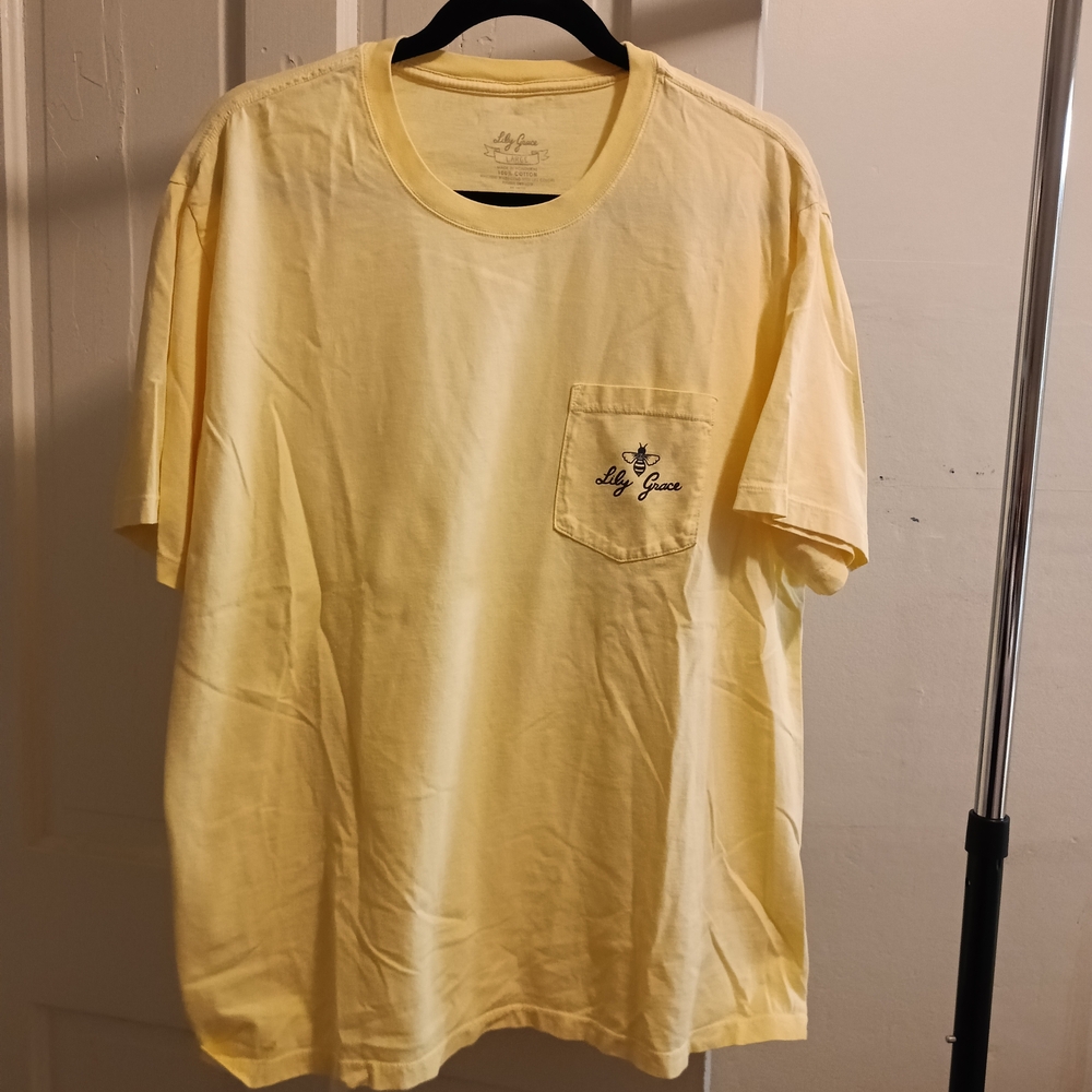 Lily Grace Women's Soft Yellow Pocket Tee